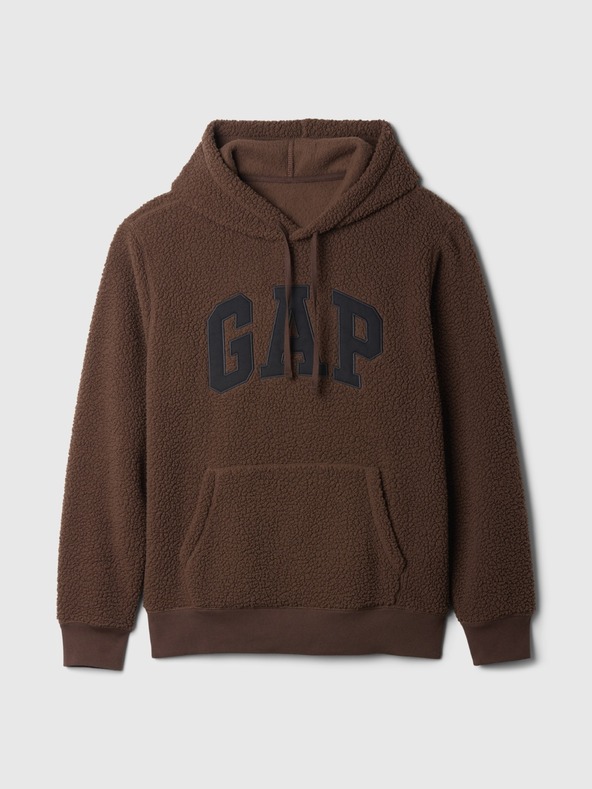 GAP Суитшърт от шерпа с логото на GAP
