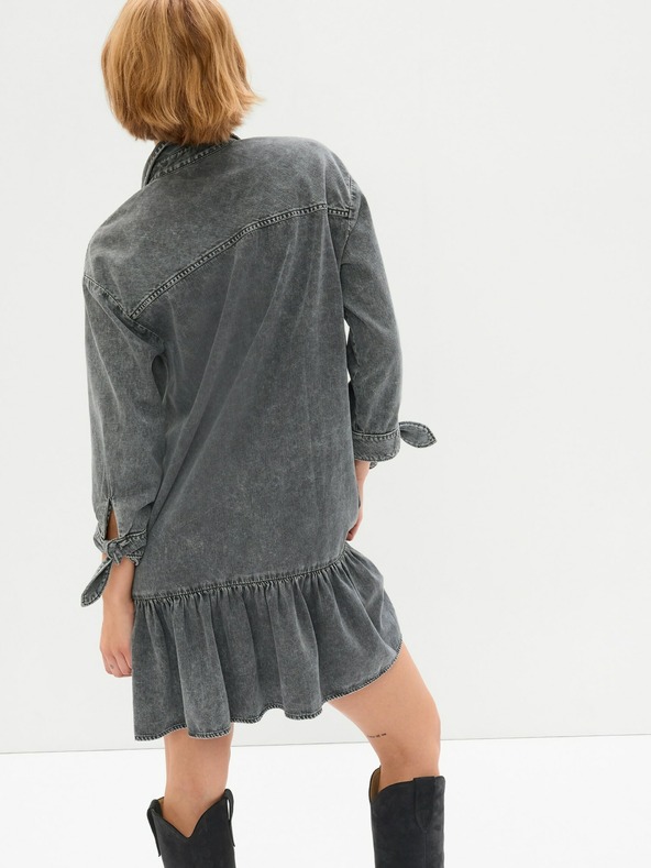 GAP Дънкови мини рокля с волан GAP