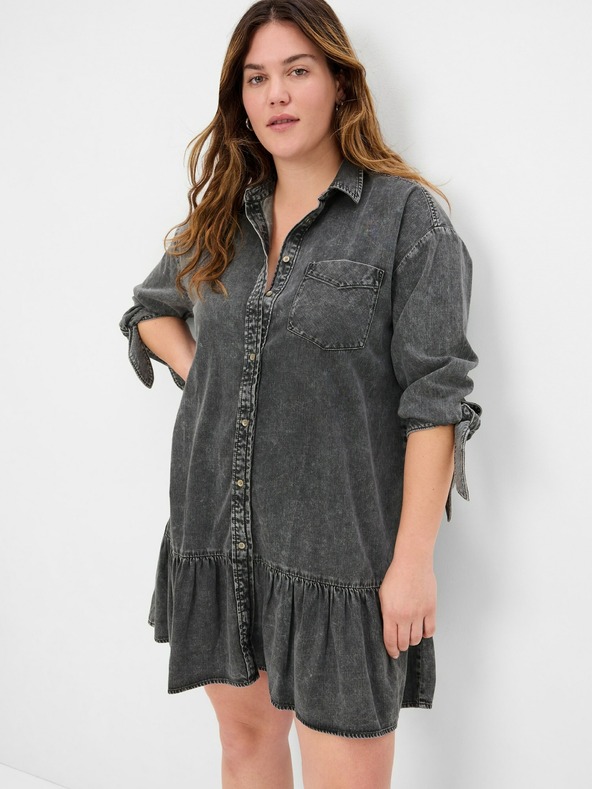 GAP Дънкови мини рокля с волан GAP