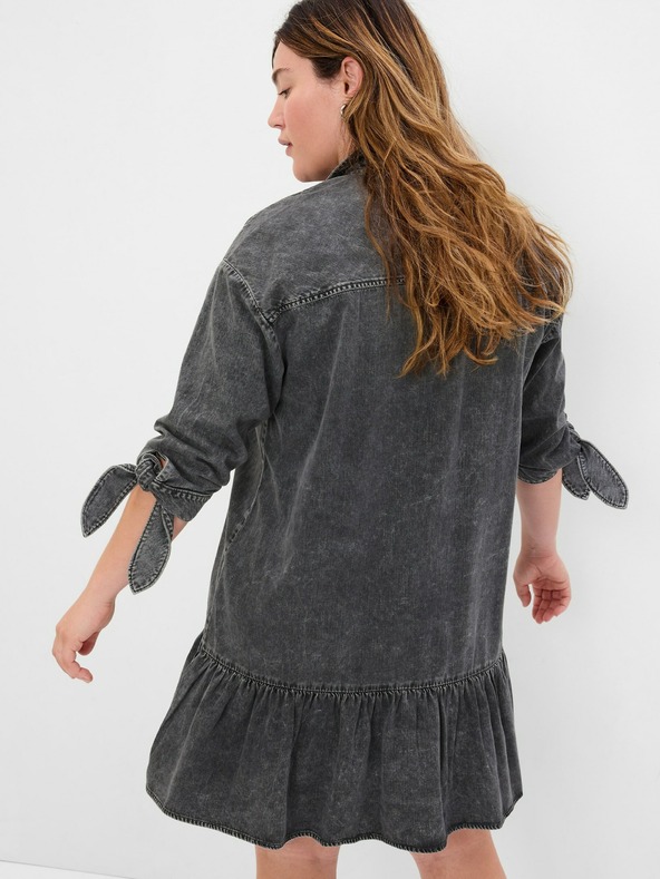 GAP Дънкови мини рокля с волан GAP