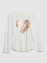 GAP Детска тениска с лъскаво сърце GAP