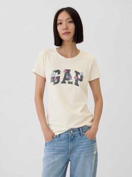 GAP Памучна тениска с логото на Gap