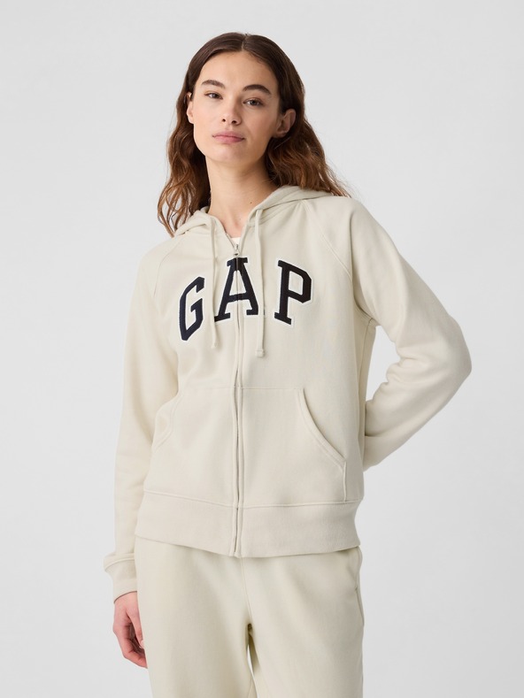 GAP Суитшърт с цип и лого на Gap