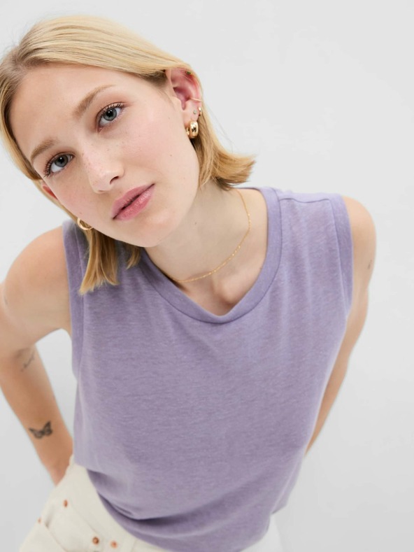 GAP Ленен топ без ръкави GAP