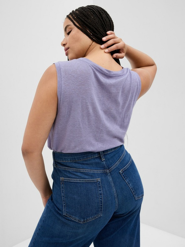 GAP Ленен топ без ръкави GAP