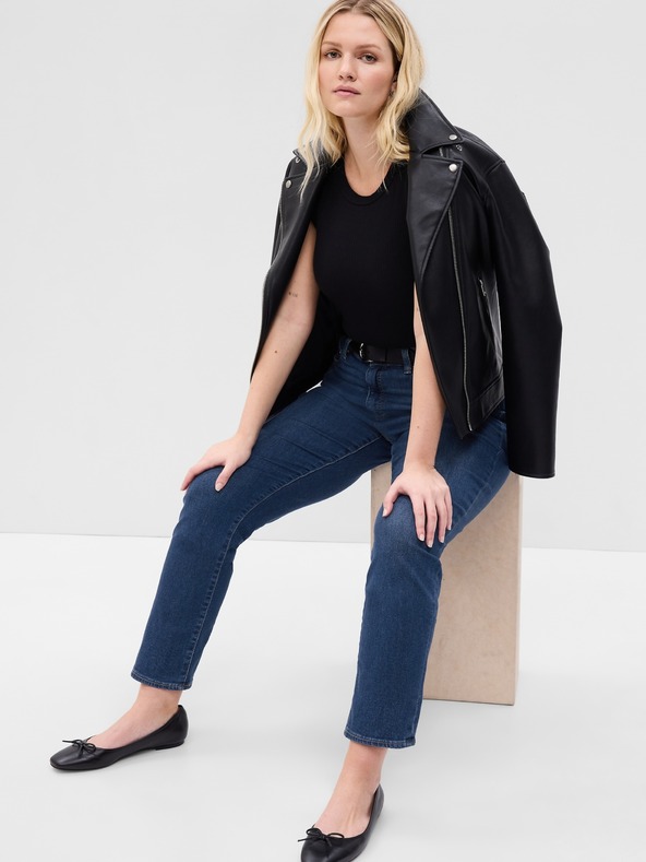 GAP Дънки straight с висока талия Classic GAP