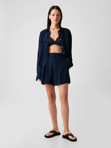 GAP Ленени къси панталони 365 с висока талия GAP