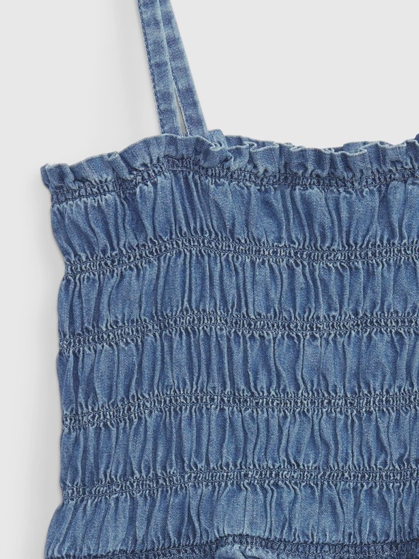 GAP Детска дънкова рокля с презрамки GAP