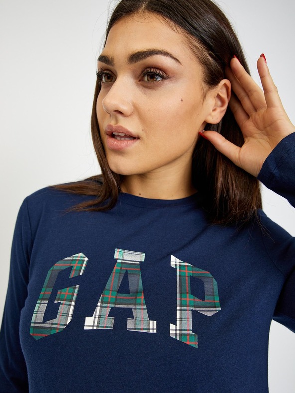 GAP Тениска с лого и дълъг ръкав GAP