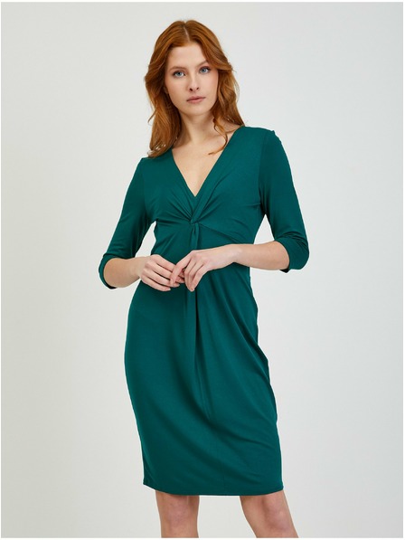 Orsay Петроленосиня дамска рокля по тялото ORSAY