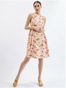 Orsay Червено-кремава дамска рокля на цветя ORSAY