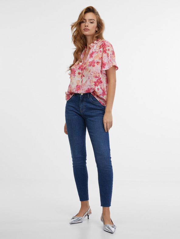 Orsay Розова дамска блуза на цветя ORSAY