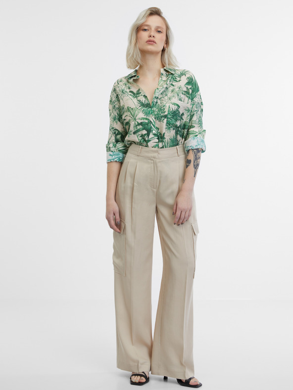 Orsay Зелена и бежова дамска риза ORSAY