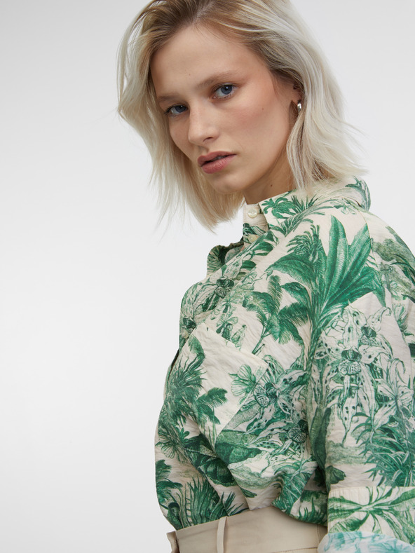 Orsay Зелена и бежова дамска риза ORSAY