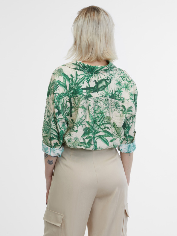 Orsay Зелена и бежова дамска риза ORSAY