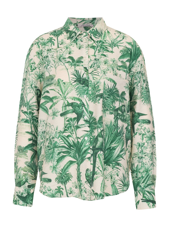 Orsay Зелена и бежова дамска риза ORSAY