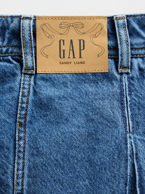 GAP Дънкова плисирана мини пола Gap × Sandy Liang GAP