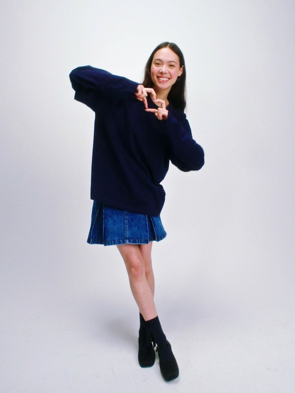 GAP Дънкова плисирана мини пола Gap × Sandy Liang GAP