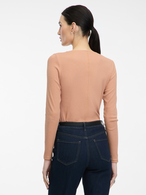 Orsay Светлокафява дамска риза с дълъг ръкав ORSAY