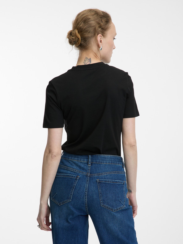 Orsay Черна дамска блуза с апликация ORSAY