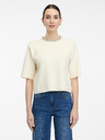 Orsay Кремава дамска блуза с къс ръкав ORSAY