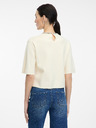 Orsay Кремава дамска блуза с къс ръкав ORSAY