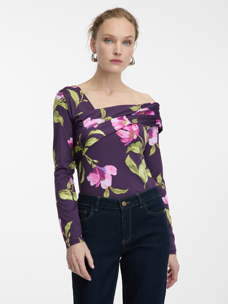 Orsay Лилава дамска блуза с цветен принт ORSAY