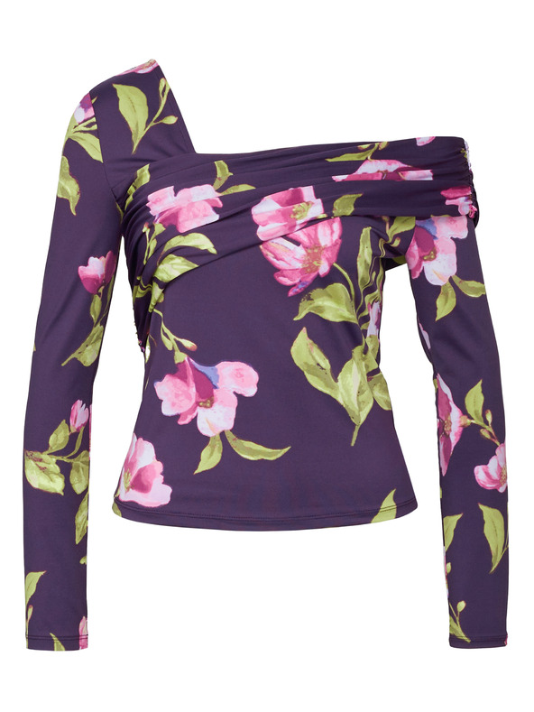 Orsay Лилава дамска блуза с цветен принт ORSAY
