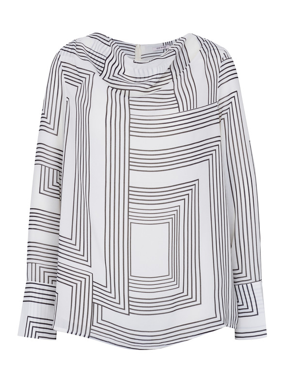Orsay Бяла щампована дамска блуза ORSAY
