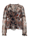 Orsay Кафява дамска блуза с щампа ORSAY