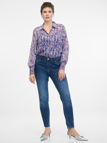 Orsay Лилава дамска блуза с яка ORSAY