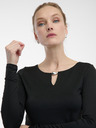 Orsay Черен дамски топ с дълъг ръкав ORSAY