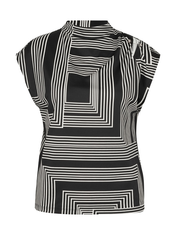 Orsay Черна дамска блуза с десен ORSAY