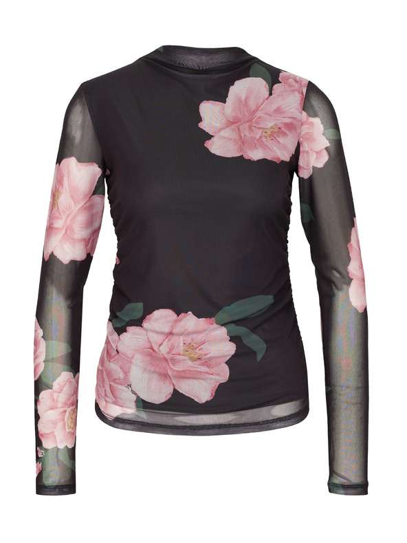 Orsay Черна дамска блуза с флорален десен ORSAY