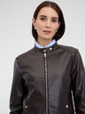 Orsay Тъмнокафяво дамско кожено яке ORSAY