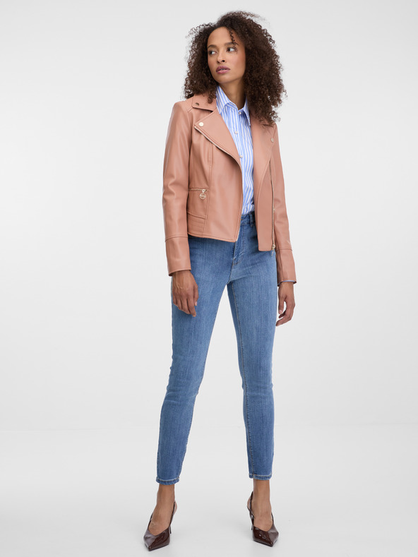 Orsay Бежово дамско яке от изкуствена кожа ORSAY