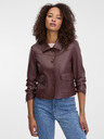 Orsay Тъмнокафяво дамско кожено яке ORSAY