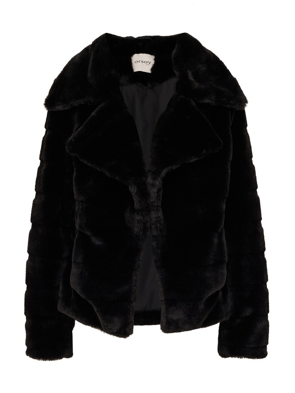 Orsay Черен дамски къс кожух ORSAY