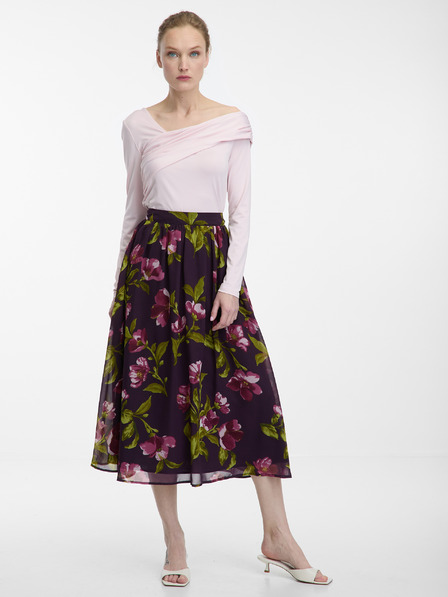 Orsay Лилава миди пола с цветен десен ORSAY