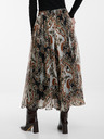 Orsay Кафява щампована миди пола ORSAY