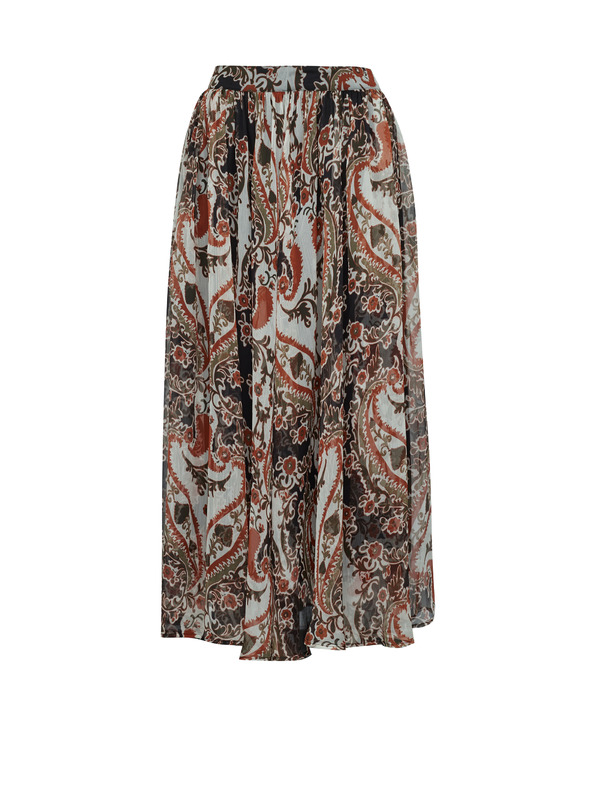 Orsay Кафява щампована миди пола ORSAY
