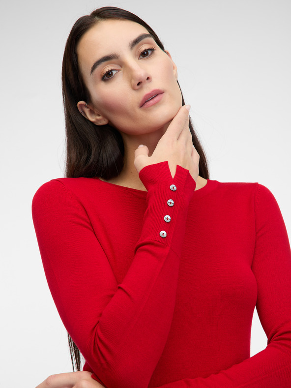 Orsay Червен дамски пуловер ORSAY