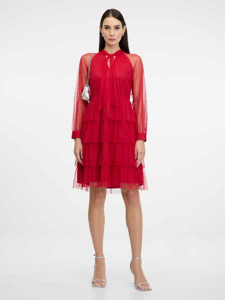 Orsay Червена дамска рокля с дължина до коляното ORSAY