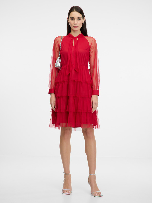 Orsay Червена дамска рокля с дължина до коляното ORSAY