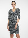Orsay Черна дамска шарена рокля с дължина до коляното ORSAY