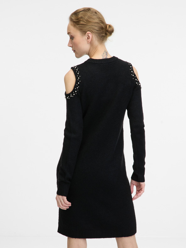 Orsay Черна дамска рокля-пуловер ORSAY