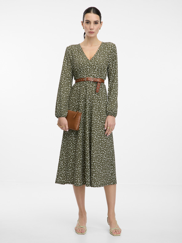 Orsay Зелена дамска миди рокля ORSAY