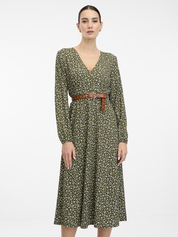 Orsay Зелена дамска миди рокля ORSAY