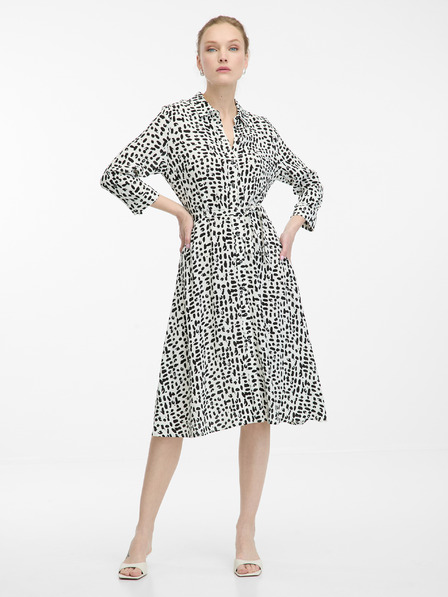 Orsay Кремови дамски ризови рокли до коляното ORSAY