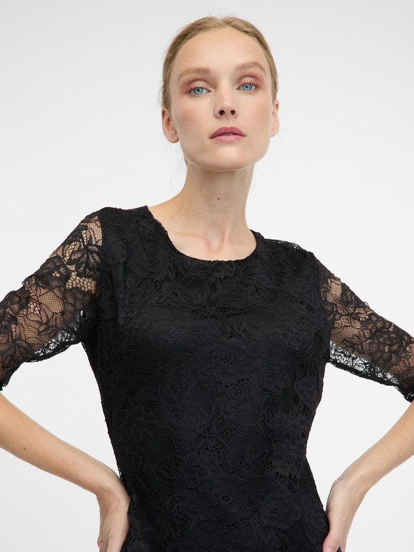 Orsay Черна дамска рокля с дължина до коляното ORSAY